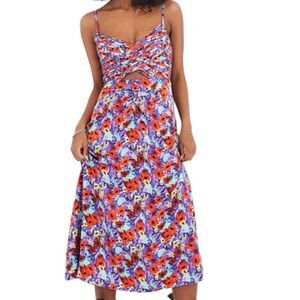 For Love and Lemons Dress Chiara Floral Midi Size XS • NEW WITH TAGS •